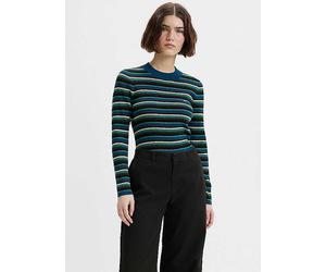 Levi's Stripe Rib Knit Sweatshirt Black Stripe