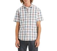 Levi's Sunset Men's Short-Sleeved 1-Pocket Standard Shirt, Micah Plaid Niagara Mist, S