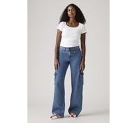 Levi's Superlow Loose Cargo Dnm All Over Blue size W25L32 | Wide Pants Outlet | Women | Blue W25L32