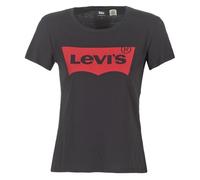 Levi's Women's The Perfect Tee- Large Batwing Logo T-Shirt, Stonewashed Black, M