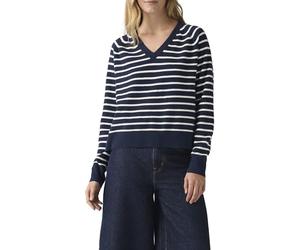 Levi's Tara Supersoft V-Neck Pullover Parisienne, Parisienne Stripe Pe, S
