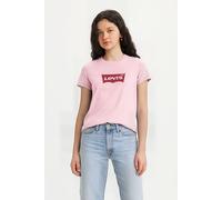 Levi's Women's The Perfect Tee- Large Batwing Logo T-Shirt, Bw Clr Ext Chalk Pin, XXS