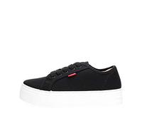 Levi's Womens Flatform Trainer in Black Textile - Size EU 37