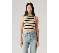 Levi's Tulip Mockneck Tank Redwood Stripe Creme size L | Shirts Outlet | Women | Brown L
