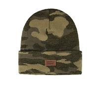 Levi's Unisex-Adults Classic Knit Cuffed All Season Beanie Hat, Camo Green Solid, One Size