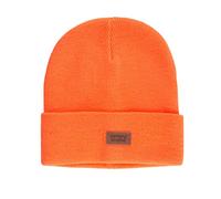 Levi's Unisex Classic Warm Winter Knit Cap Fleece Lined for Men and Women Beanie Hat, Neon Orange Solid, One Size UK