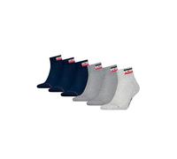 Levi's Quarter, Grey/Dress Blues Combo, 35/38 (Pack of 6)