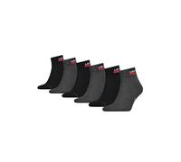 Levi's Unisex Socks Sport Logo Ankle mid-cut Socks Mid Gray / Black 43/46 pack of 6