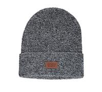 Levi's Unisex's All Season Comfy Leather Logo Patch Cuffed Hero Beanie Hat, Marled Grey, One Size