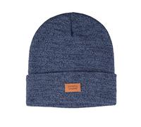 Levi's Unisex's All Season Comfy Leather Logo Patch Cuffed Hero Beanie Hat, Marl Blue, One Size