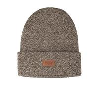 Levi's Unisex's All Season Comfy Leather Logo Patch Cuffed Hero Beanie Hat, Marl Brown, One Size
