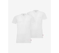 Pack of 2 Cotton T-Shirts with V-Neck white/white