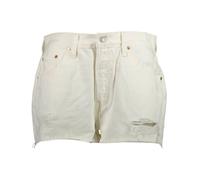 Levi's White Cotton Women Jeans - female - Levi's - Denim Shorts - White - W24 - Shorts W24