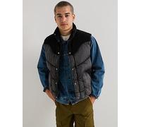 Levi's Wild West Padded Two Tone Denim Gilet- Black, Black, Size S, Men Black