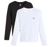 Levi´s ® Essential Long Sleeve T-shirt 2 Units White,Black XS Woman