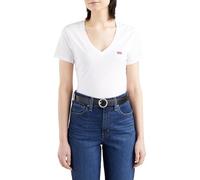 Levi's Women's 2-Pack V-Neck Tee T-Shirt, Caviar / White, XXS