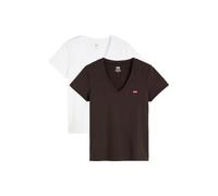 Levi's Women's 2pack Perfect Vneck Tees T-Shirt (Pack of 2)