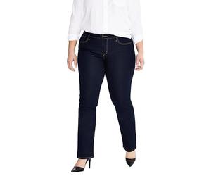 Levi's Women's 314 Pl Shaping Straight Darkest Sky Jeans, Dark Indigo - Flat Finish, 14 Long