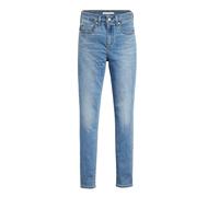 Levis Women's 721 Leather Patch High Rise Skinny Jeans - Blue - Blue - 27R
