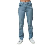 (29R, Light Blue) Levis Womens/Ladies 724 High Rise Leather Patch Jeans
