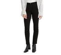 Levis Women's 724 High Rise Slim Jeans - Black - Black - 25S - 78% Cotton/21% Polyester/1% Lycra