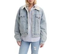 Levi's Women's 90S Sherpa Trucker Denim Jacket, Morning Sunlight, S