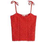 Levi's Women's Abbey Tie Shoulder Crochet Tank Signal Red Medium