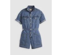 Levi's Womens Blue Joke Short Sleeve Surplus Romper Playsuit