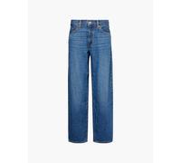 Levis Womens Blue Utopia Baggy Dad Brand-patch Barrel-leg Mid-rise Denim Jeans 24/34