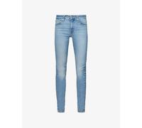 Levis Womens Blue Wave Light 721 Contrast-stitch Tapered High-rise Stretch-denim Jeans 24/30