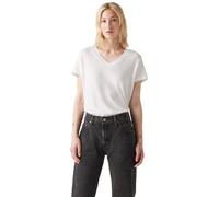 Levi's Women's Boxy V-Neck T-Shirt, White + Slub, S