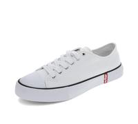 Levi's Women's Cain Sneaker, White, 4 UK