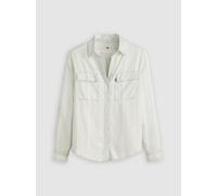 Levi's Womens Colette Stripe Ecru Denim Doreen Utility Shirt - White - Size X-Small