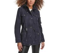 Levi's Women's Cotton Four Pocket Hooded Field Jacket, Navy, L