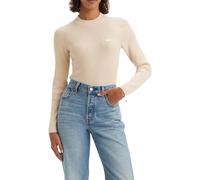 Levi's Women's Crew Rib Pullover Sweater, Pearled Ivory, XS