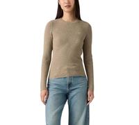 Levi's Women's Rib Crew Sweater Pullover, Taupe Gray Heather B, M