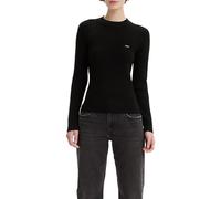 Levi's Women's Crew Rib Sweater Sweatshirt, Caviar, XXS