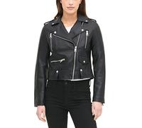 Levi's Women's Cropped Faux Leather Motorcyle Jacket (Standrd and Plus Sizes), Black, S