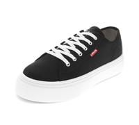 Levi's Womens Dakota CVS Twill Lowtop Casual Lace Up Sneaker Shoe, Black, 6.5 UK