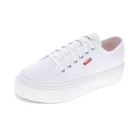Levi's Womens Dakota CVS Twill Lowtop Casual Lace Up Sneaker Shoe, White, 6.5 UK