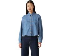Levi's Women's Denim Shirt Tyla with Pointed Collar, Standard Fit, Blue (Bright Mid Stone), XXS