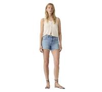 Levi's Women's Denim Shorts 501 Curve with Fringe Hem, Mid Rise, Blue (En Masse), 27