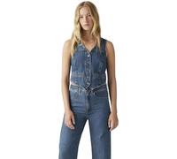 Levi's Women's Denim Vest Braided in Cotton, Standard Fit, Blue (Big Yikes), M