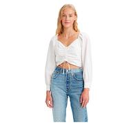 Levi's Women's Devin Blouse, White Alyssum, L