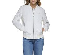 Levi's Women's Diamond Quilted Bomber Jacket, White, Large