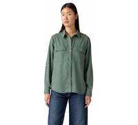 Levi's Women's Doreen Utility Shirt Greens, Dark Forest, S