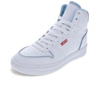 Levi's Women's Drive Hi Sneaker, White/Blue, 7 UK