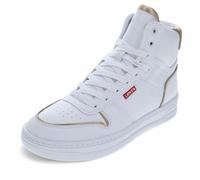 Levi's Women's Drive Hi Sneaker, White/Gold, 5.5 UK