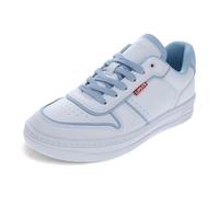 Levi's Women's Drive Lo Sneaker, White/Blue, 2.5 UK