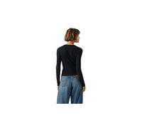 Levi's Women's Dry Goods Pointelle Long Sleeve Tee Anthracite Night Black S